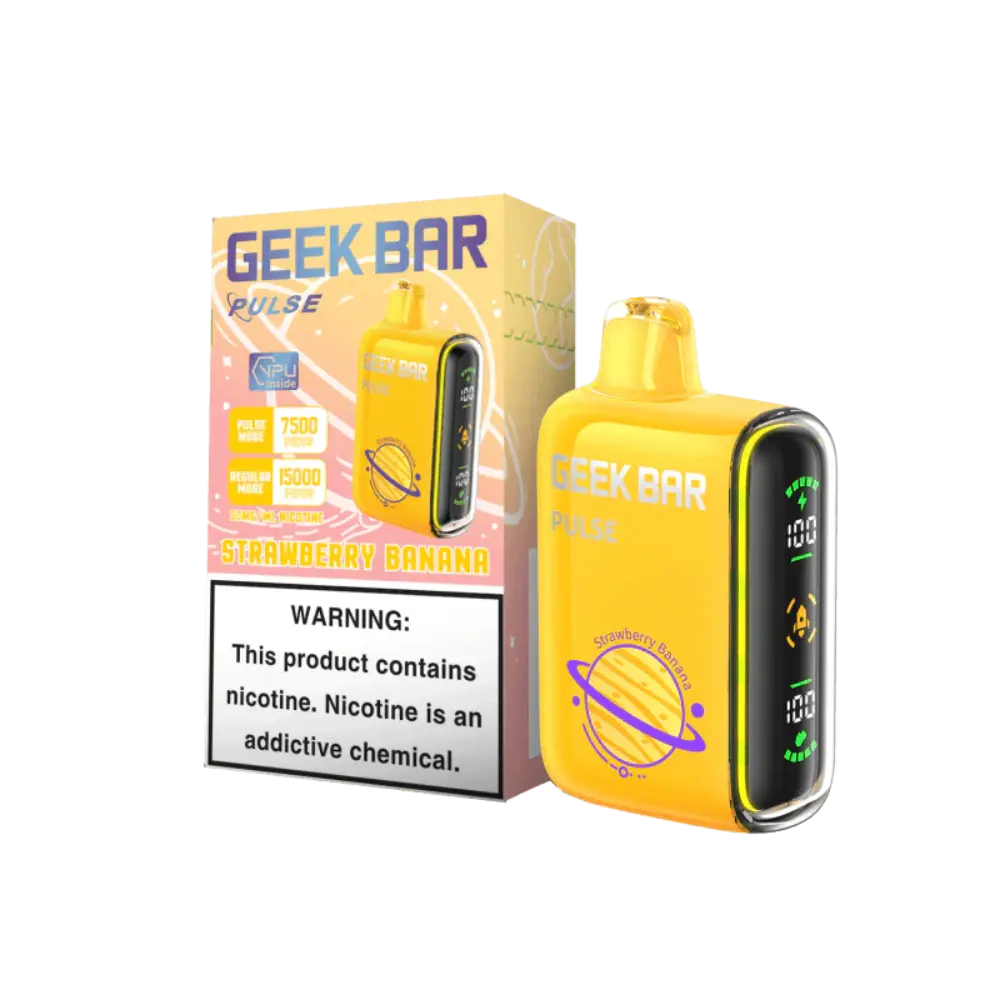 [Q-2069-17] GEEK BAR PULSE 15000 PUFF 16ML 5PK (Strawberry Banana)