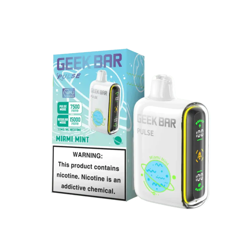 [Q-2069-20] GEEK BAR PULSE 15000 PUFF 16ML 5PK (Miami Mint)