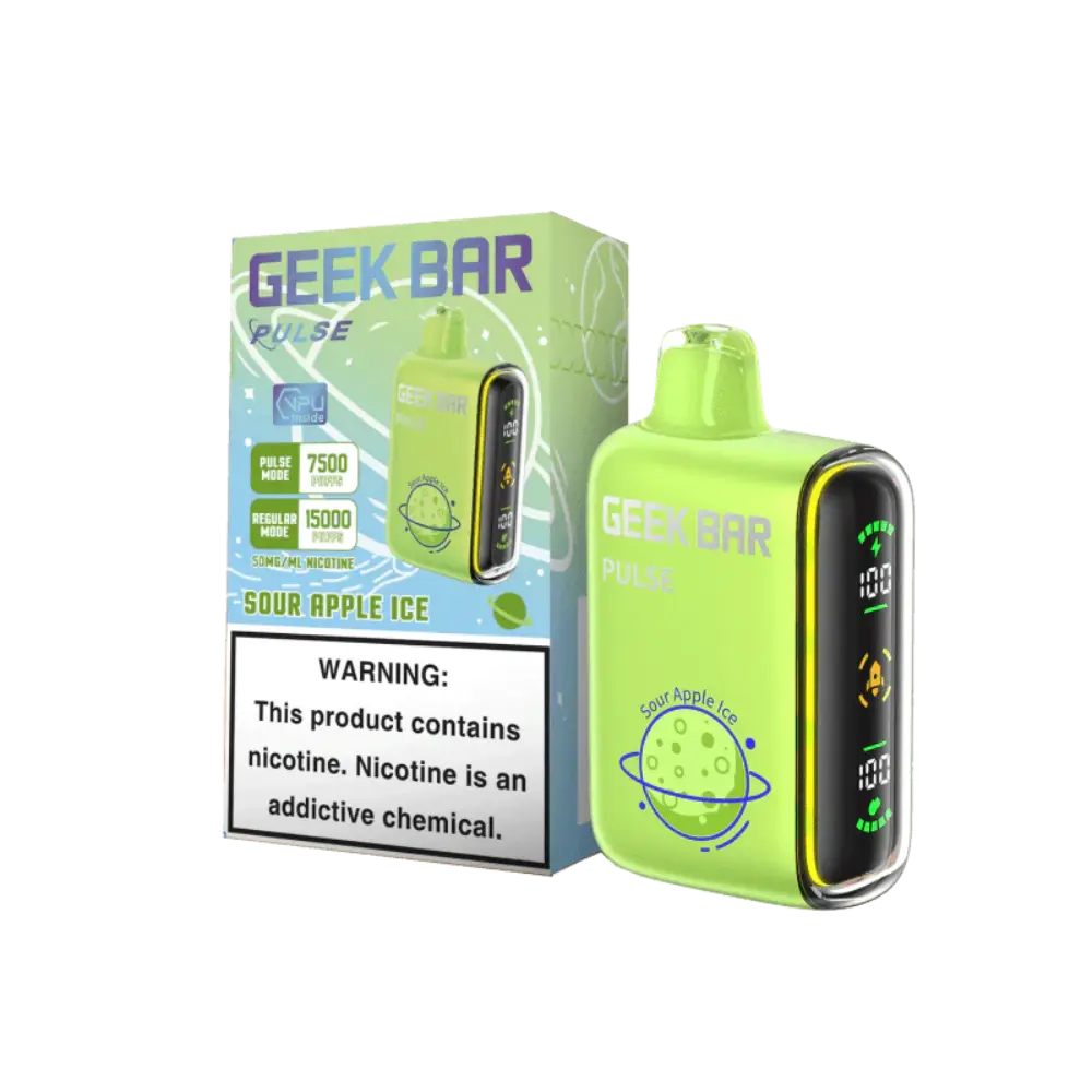 [Q-2069-13] GEEK BAR PULSE 15K 5PK 16ML (Sour Apple Ice)
