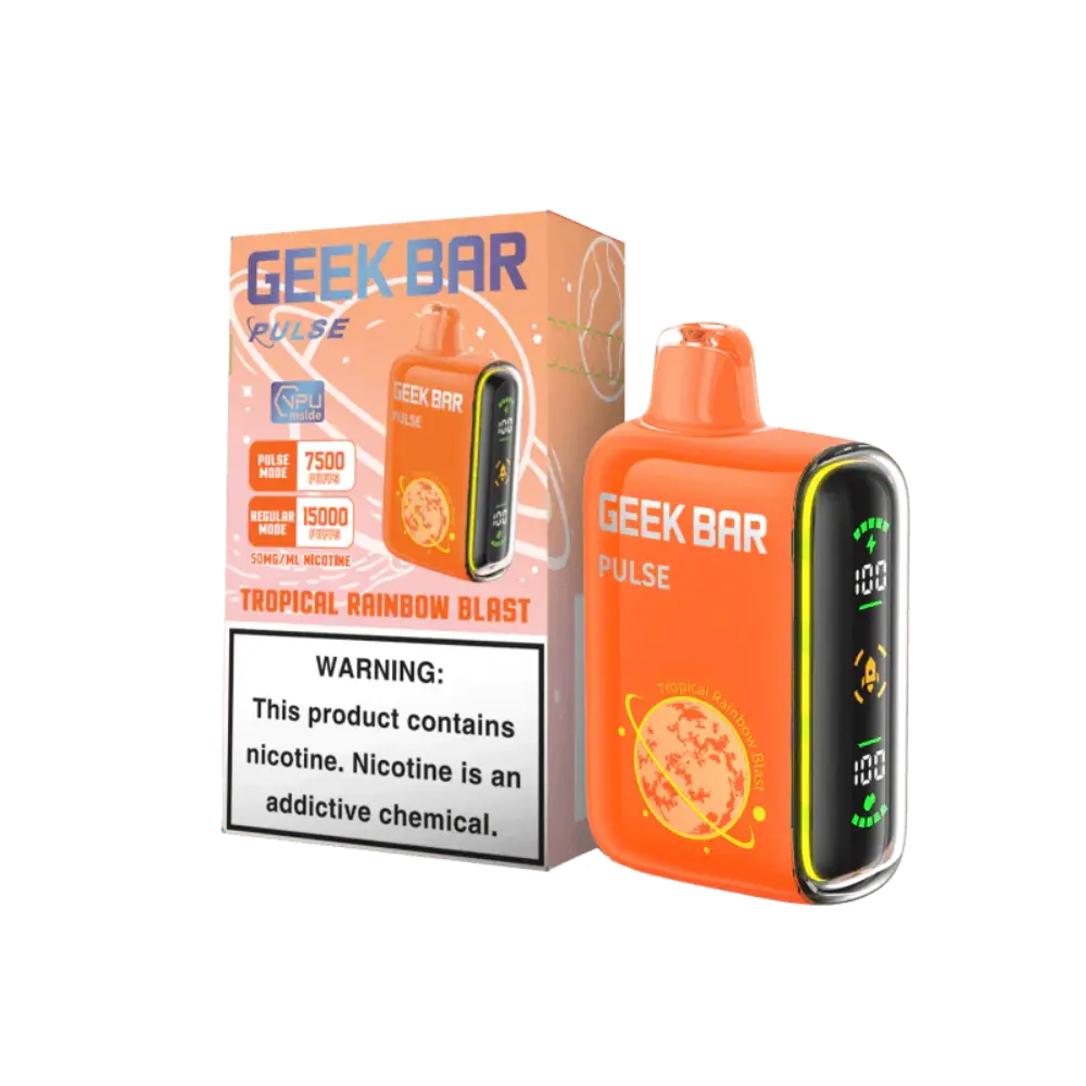 [Q-2069-16] GEEK BAR PULSE 15000 PUFF 16ML 5PK (Tropical Rainbow Blast)