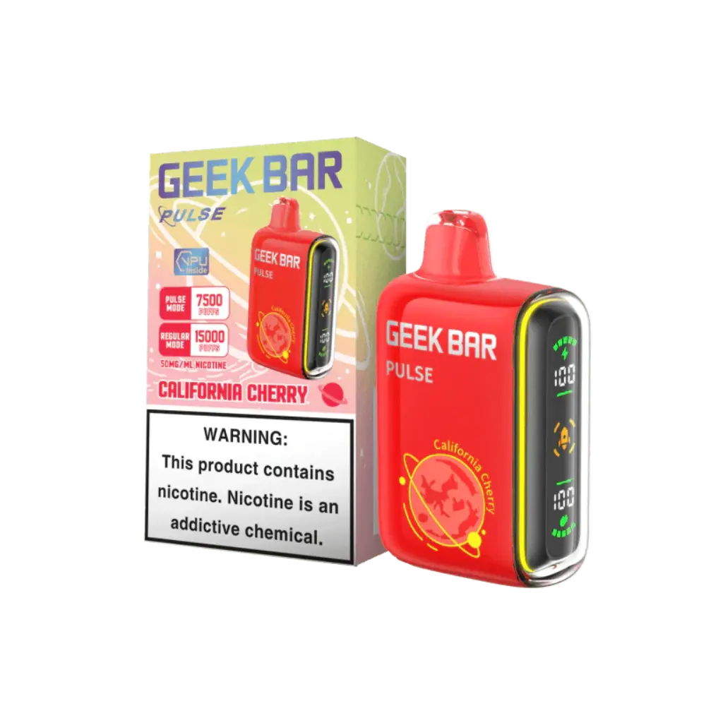 [Q-2069-14] GEEK BAR PULSE 15000 PUFF 16ML 5PK (California Cherry)