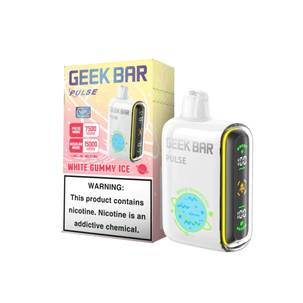 [Q-2069-23] GEEK BAR PULSE 15K 5PK 16ML (White Gummy Ice)