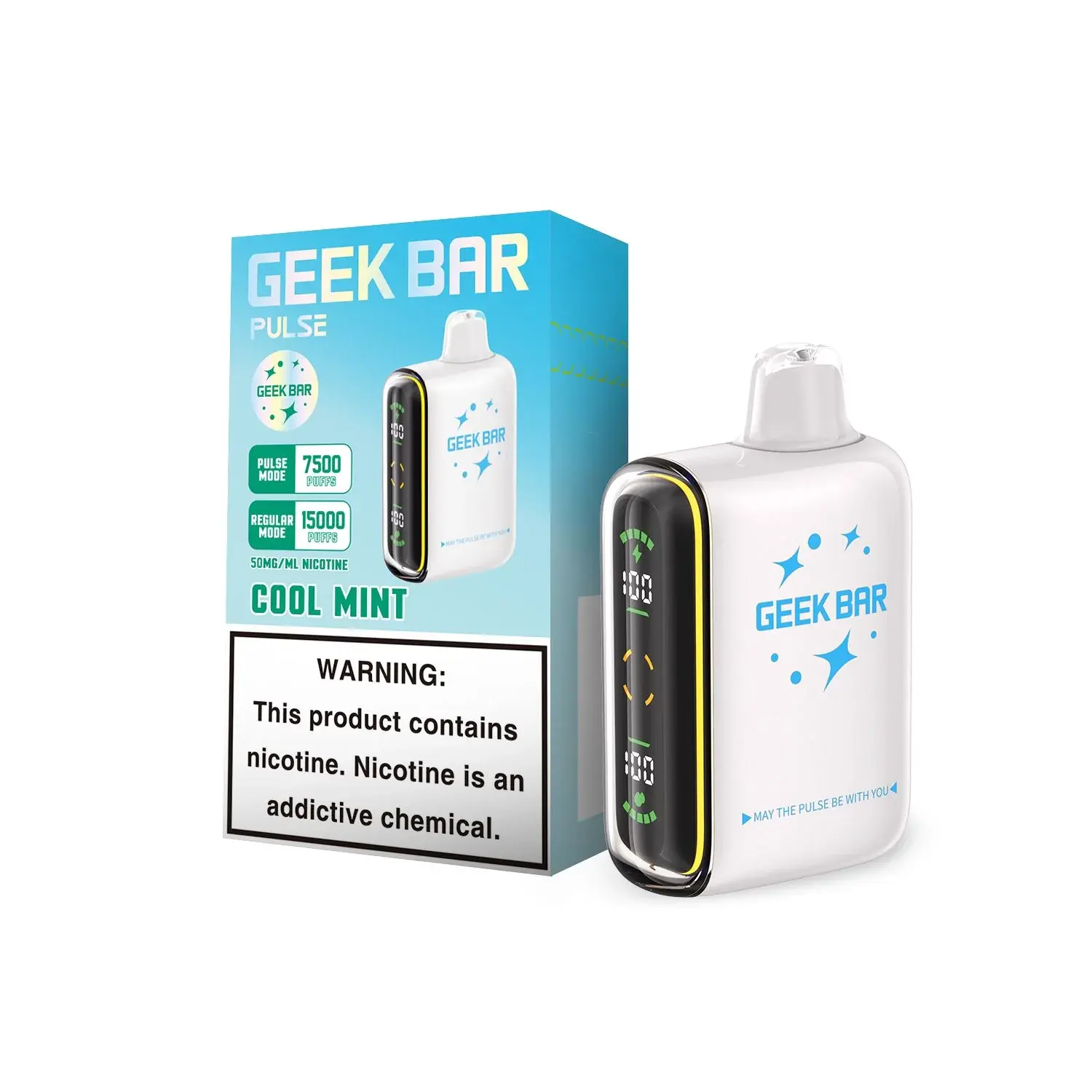 [Q-2069-31] GEEK BAR PULSE 15000 PUFF 16ML 5PK (Cool Mint)