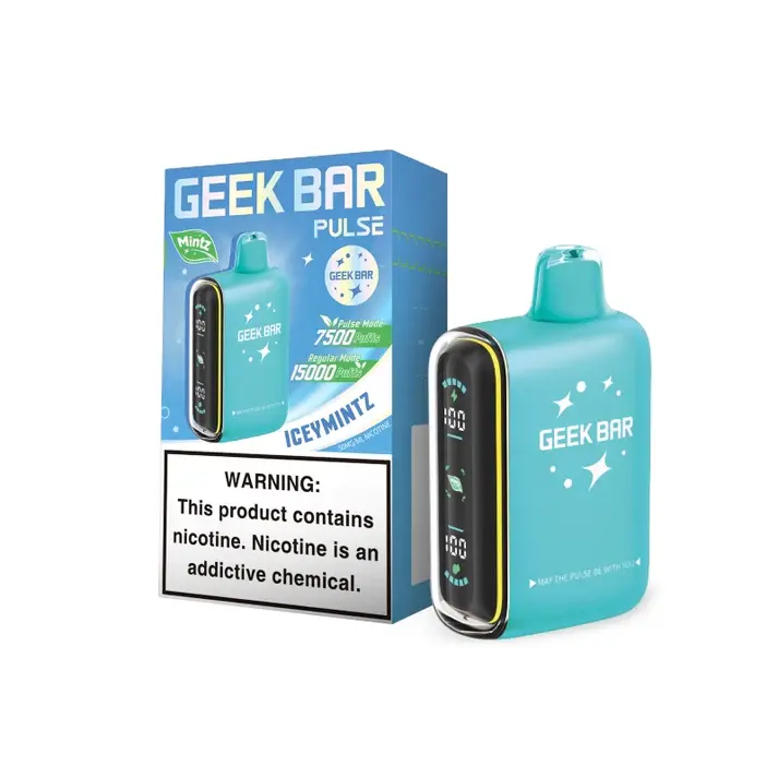 [Q-4691-05] GEEK BAR PULSE 15000 PUFFS 5PK 16ML Mintz Editoin (Icey Mintz)