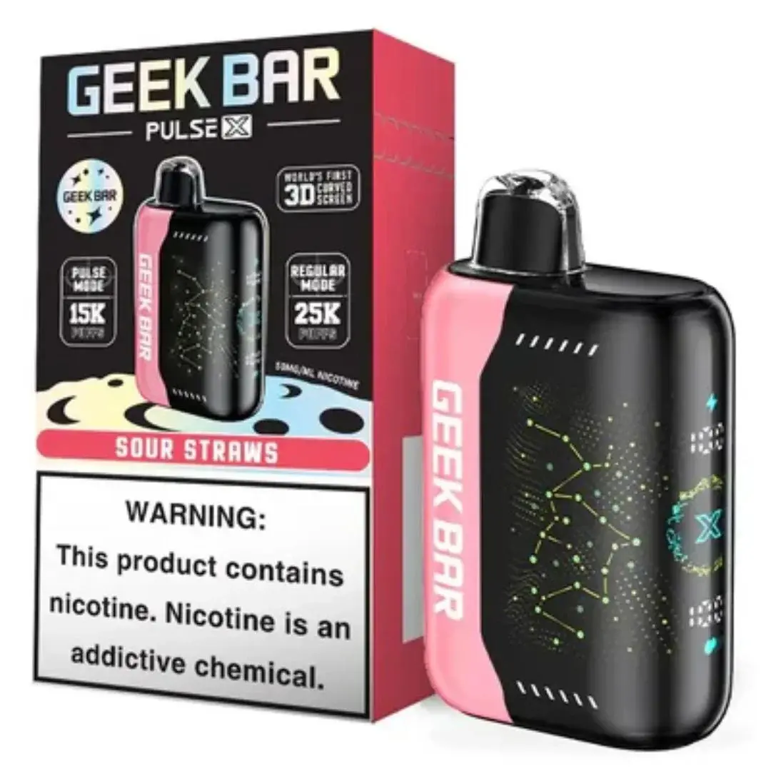 [Q-2073-18] GEEK BAR PULSE X 25000 18ML (Sour Straws)