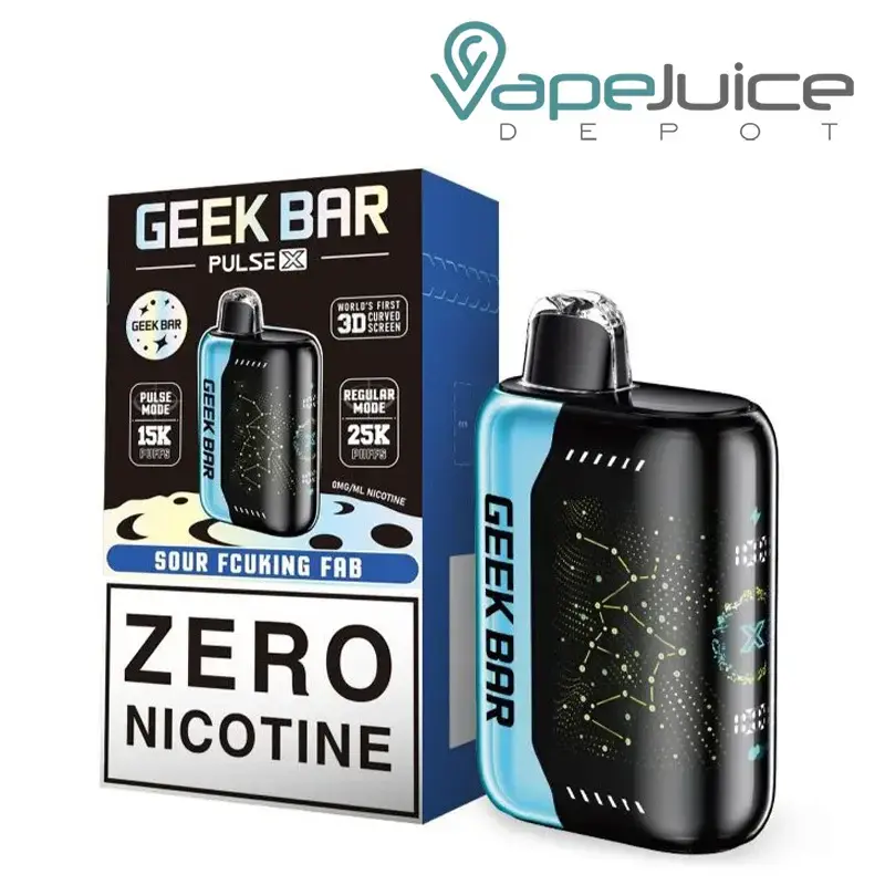 [Q-4738-04] GEEK BAR PULSE X 25K 0% NIC 18ML 5PK (Sour Fucking Fab)