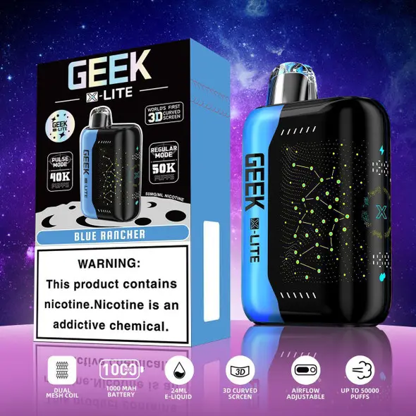 [T-1505-01] Geek X-Lite 24ML 5ct 50k Puff (Blue Rancher)