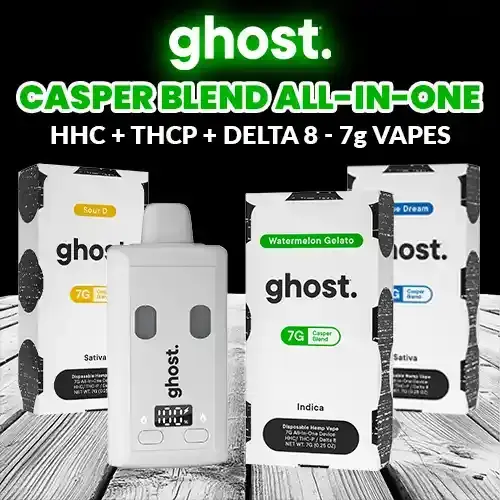 [T-1347-04] ghost Casper Blend 7g Disposable (PINK MIST)