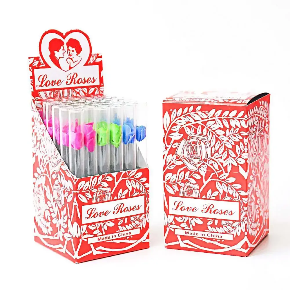 [Q-2222-02] GLASS ROSE PIPE 36 Pcs a Box (6 inch)