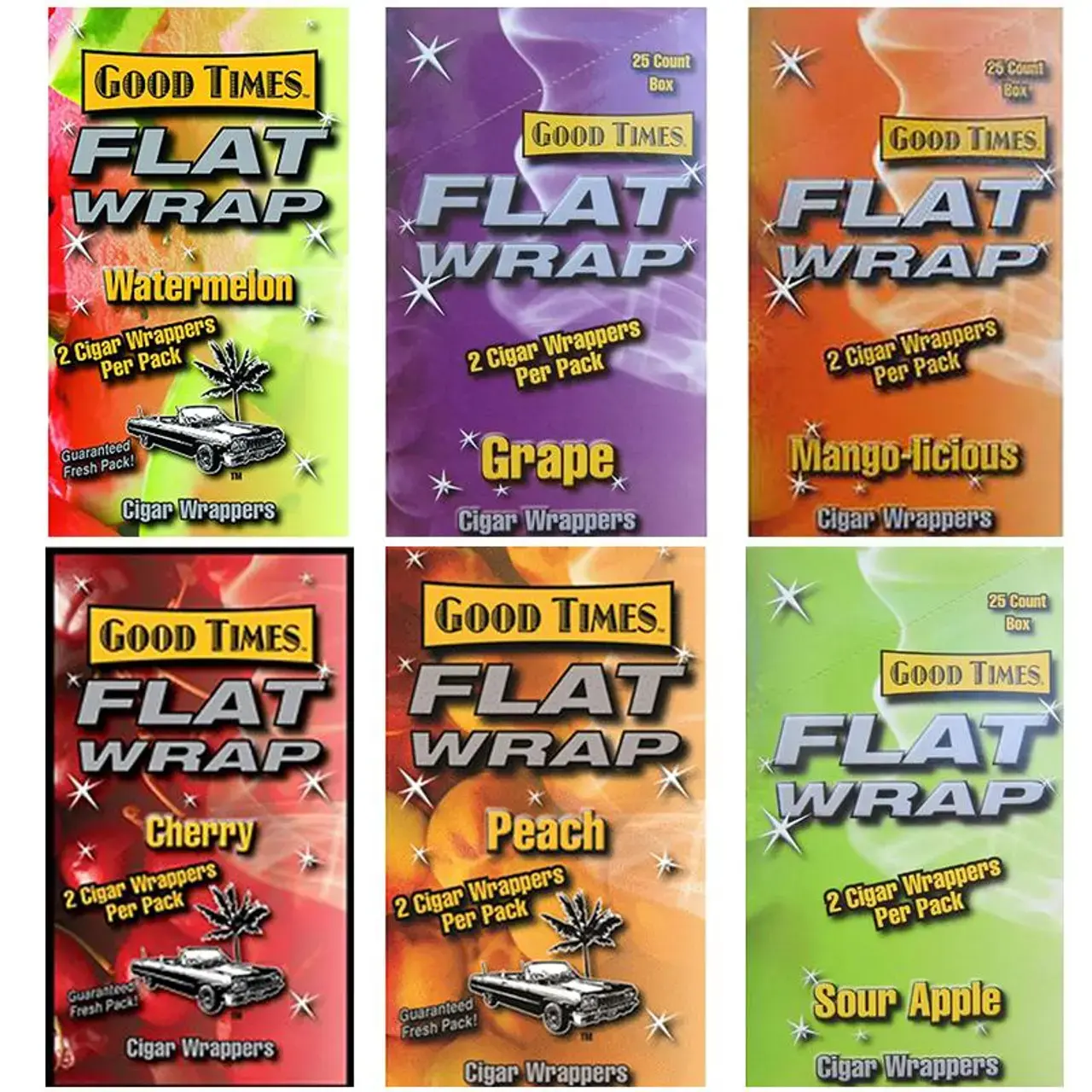 [T-1562-08] Good Time Flat Wraps 25CT (Mango Licous)