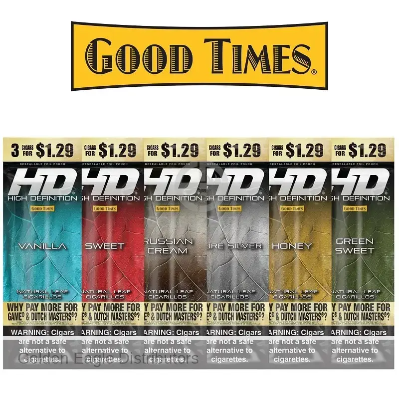 [T-1614-03] Good Times High Definition $1.39 Cigarillos 15PK (Pure Silver)