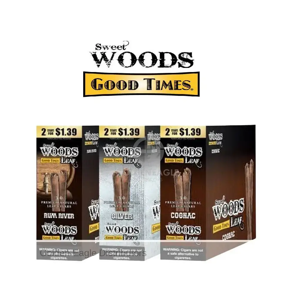 [T-1620-07] Good Times Sweet Woods Leaf 2 For $1.39 Display of 15 (Sweet Aroma)
