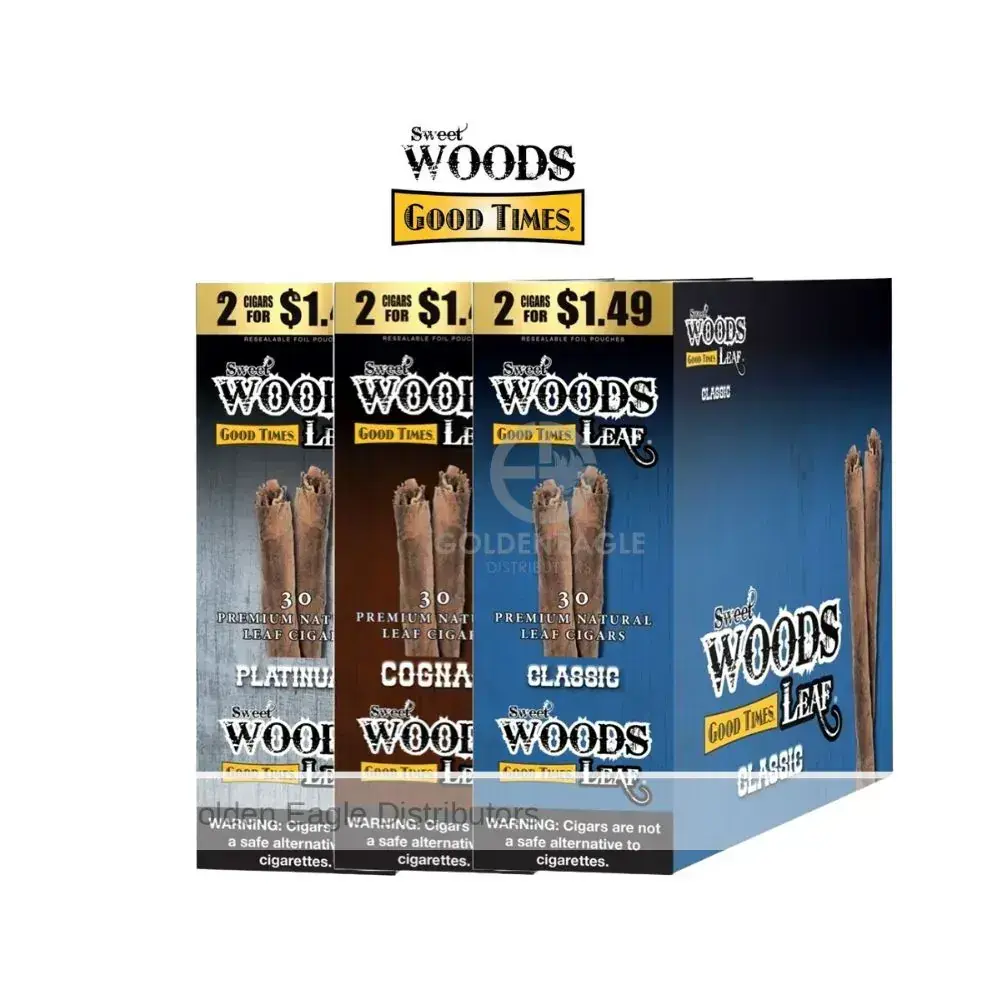 [T-1621-02] Good Times Sweet Woods Leaf 2 For $1.49 Display of 15 (Chocolate Cream)