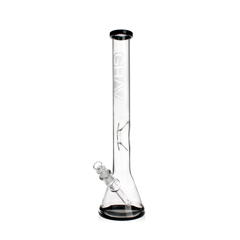 GRAV WATER PIPE 16" BLACK ACCENT BEAKER BASE