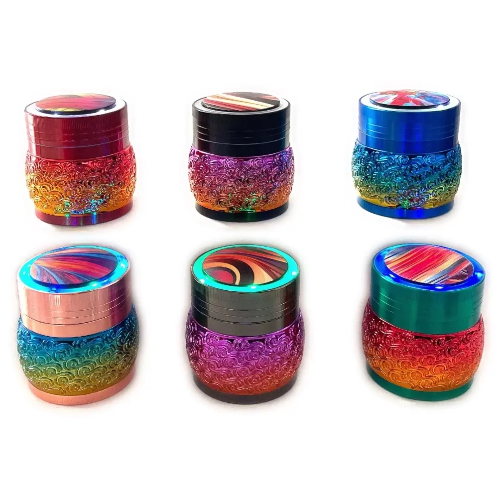 [Q-2305] GRINDER 3 CHAMBER BARREL STYLE (DEISN ON TOP)