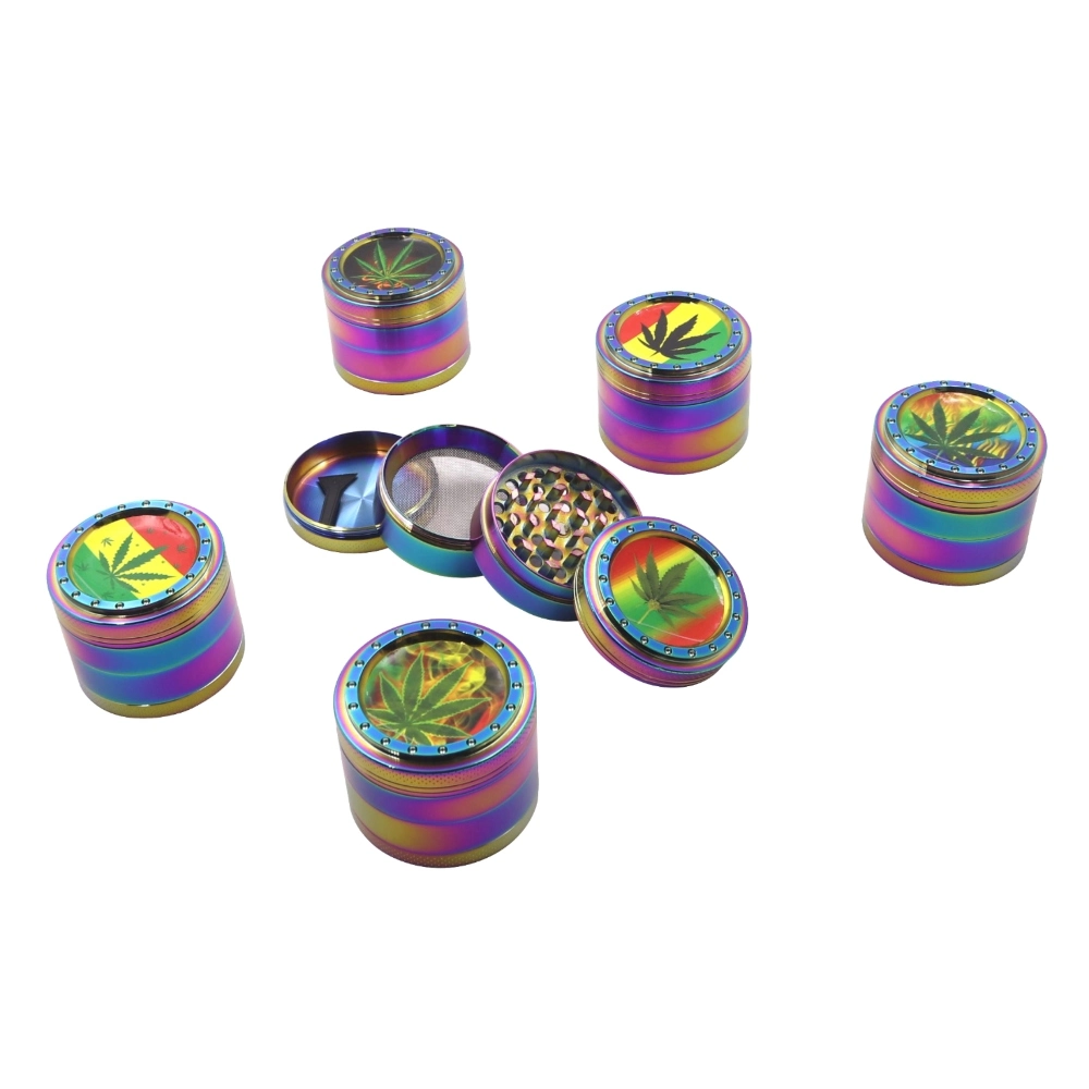 [Q-2330] GRINDER RAINBOW COLOR LEAF (63MM)