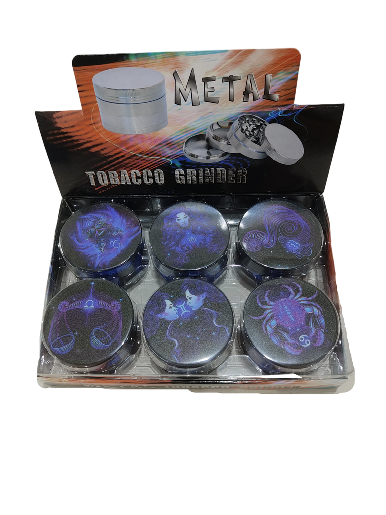 Grinder Zinc 63MM Full Print Zodiac-1 6PK