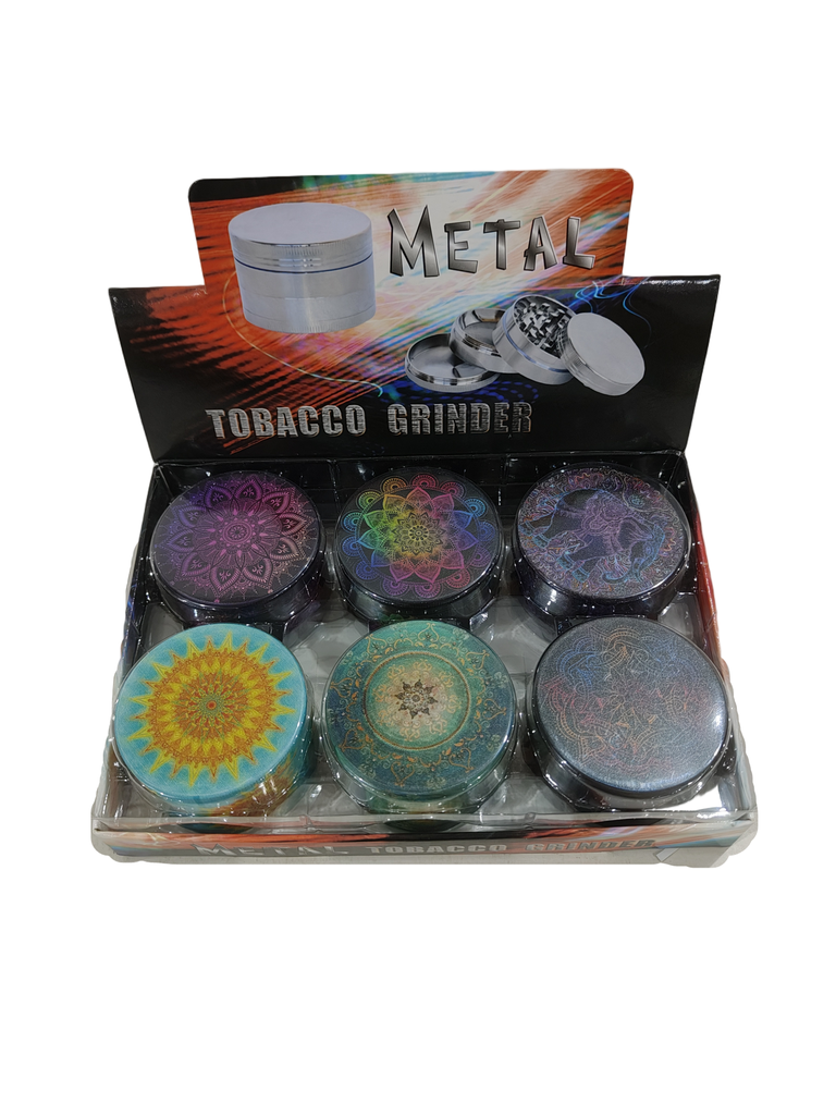Grinder Zinc 63MM Print on Lid Design119 6PK