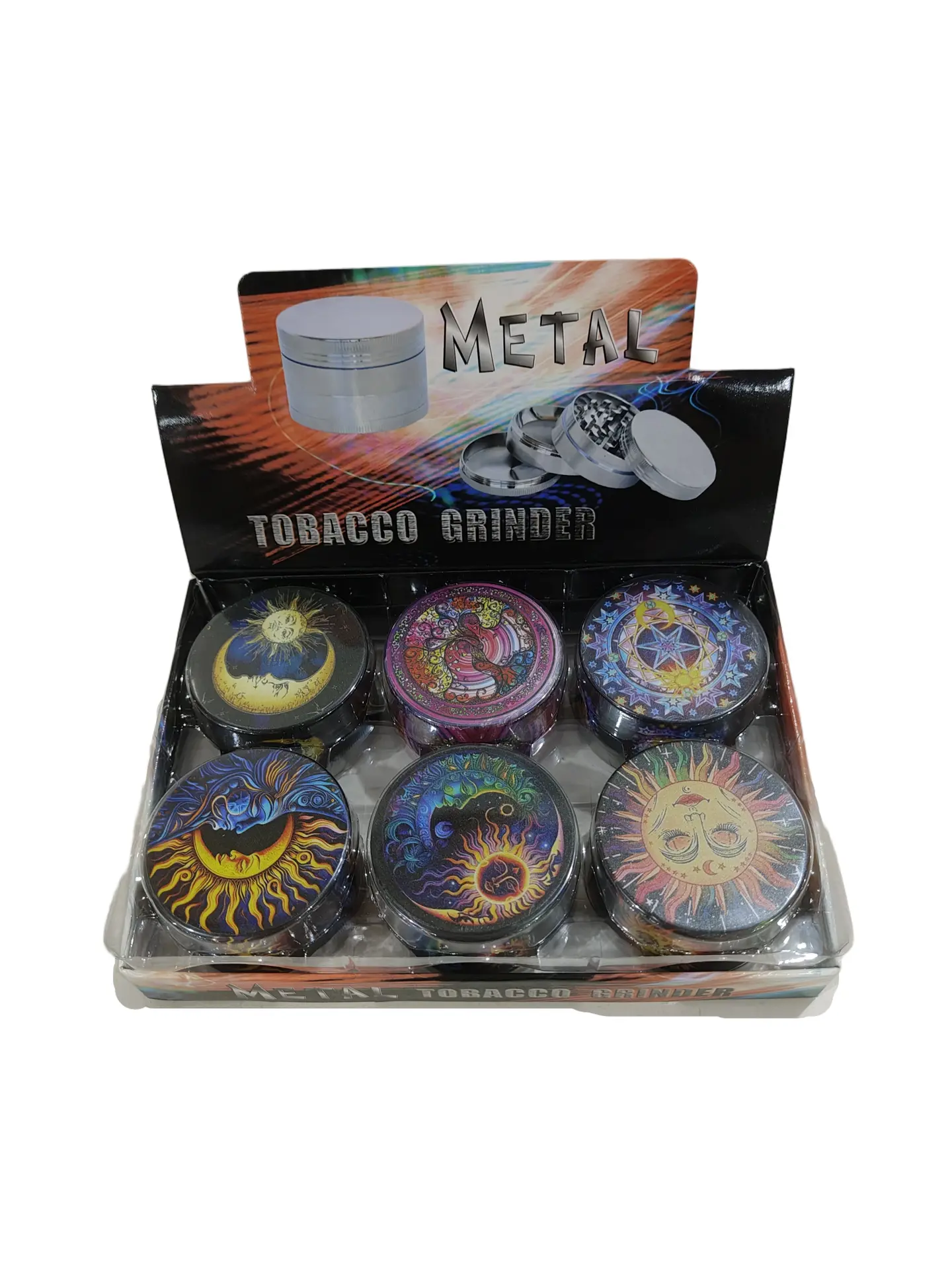 Grinder Zinc 63MM Print on Lid Design120 6PK