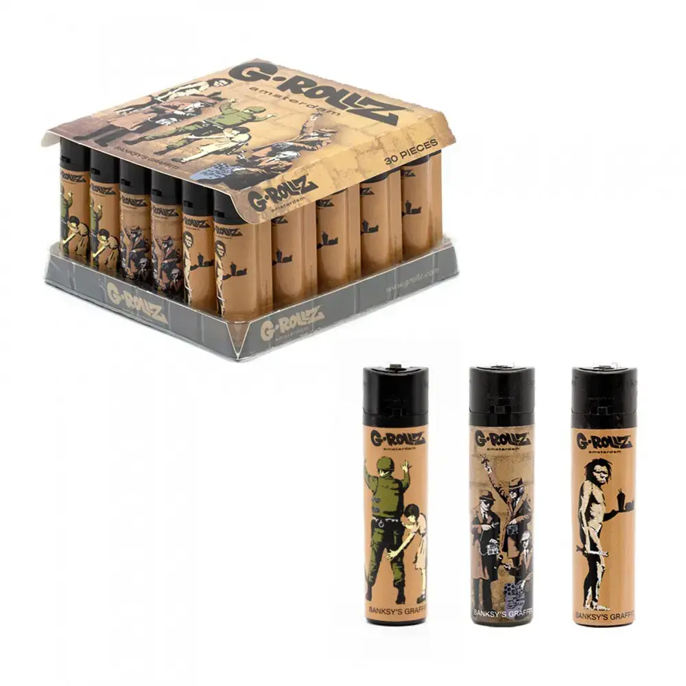 [Q-4360-01] G-Rollz | Banksy's Graffiti Lighters 30pcs in Display (Soldier)