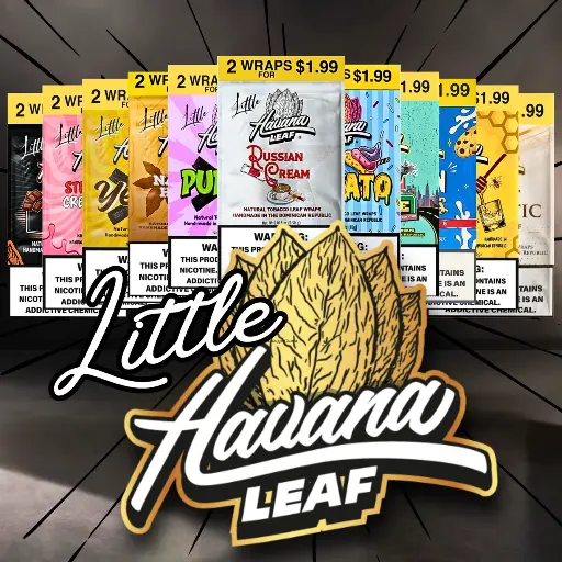 [T-1629-05] Havana Leaf Little Tobacco Wraps 2CT Box Of 20 $1.99 (8 Mile)