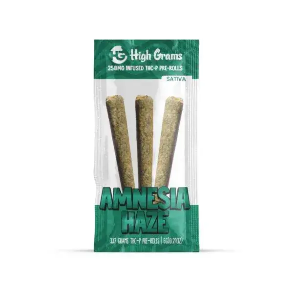 [T-1264-01] High Grams 3PC Preroll 6G THC-P (Amnesia Haze)