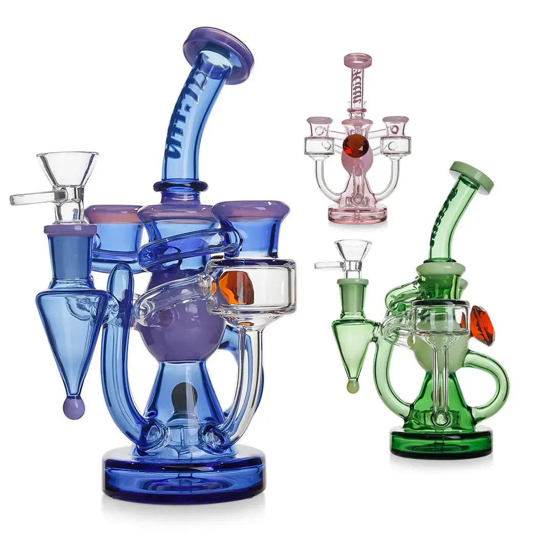 [T-1390-17] Hittn Glass Stylish Water Pipe (HIT106)