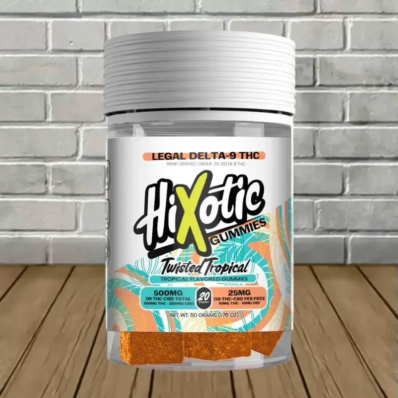 [T-1340-03] Hixotic Delta 9 THC + CBD Gummies 500mg (Twisted tropical)