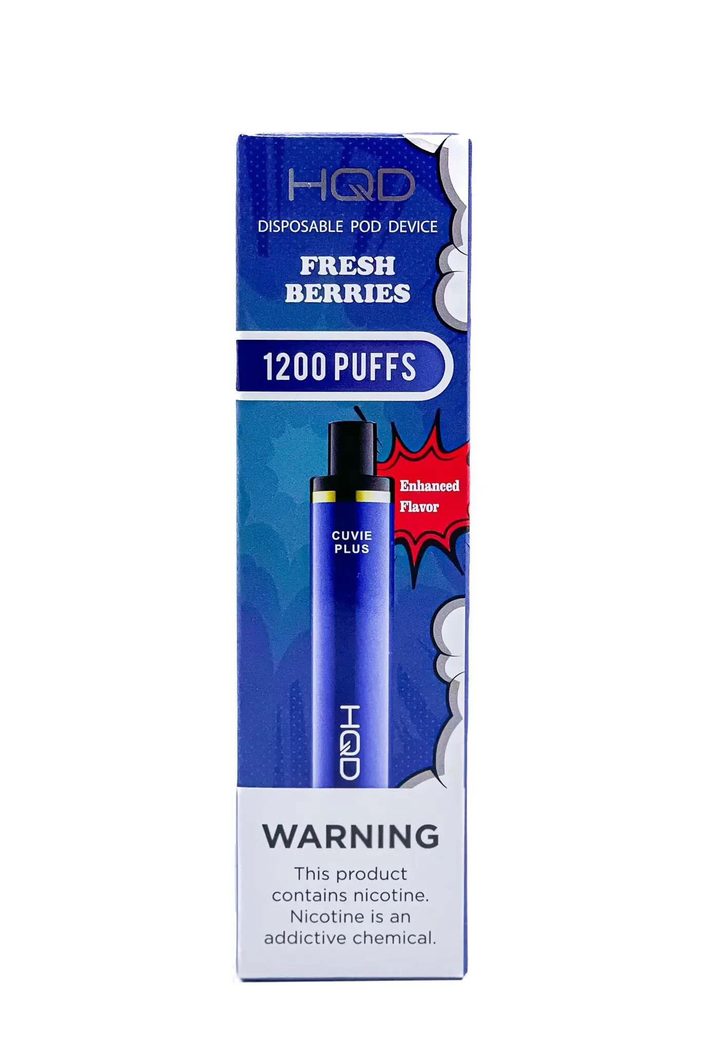 [Q-4725-13] HQD CUVIE Plus Disposable Vapes 5ML 6PK 1200 Puff (Fresh Berry)