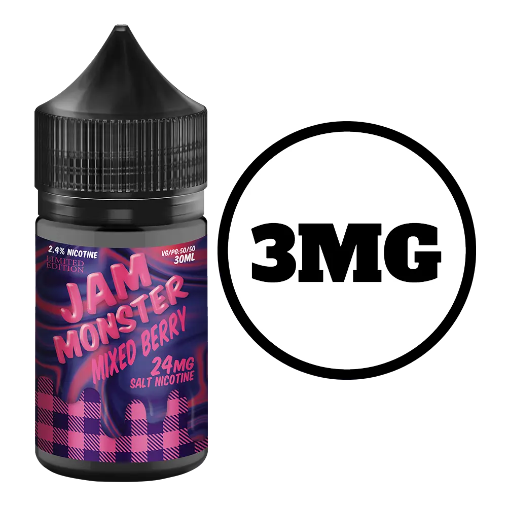[Q-2649-07] JAM MONSTER 100ML (3mg, Mixed Berry)