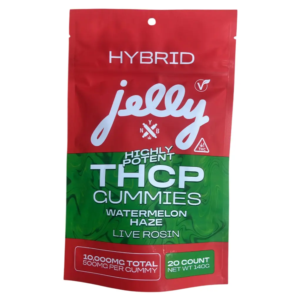 [T-1279-03] Jelly THC-P Gummy 10K MG 20Ct bags 500MG per PC (Strawberry Runtz)