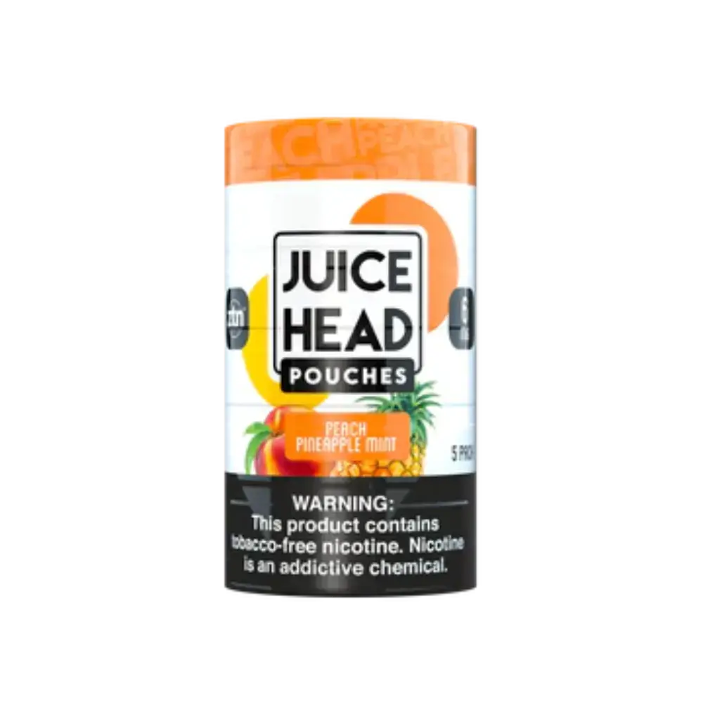 [Q-2671-01] JUICE HEAD POUCHES 5CT (6mg, Peach Pineapple Mint)