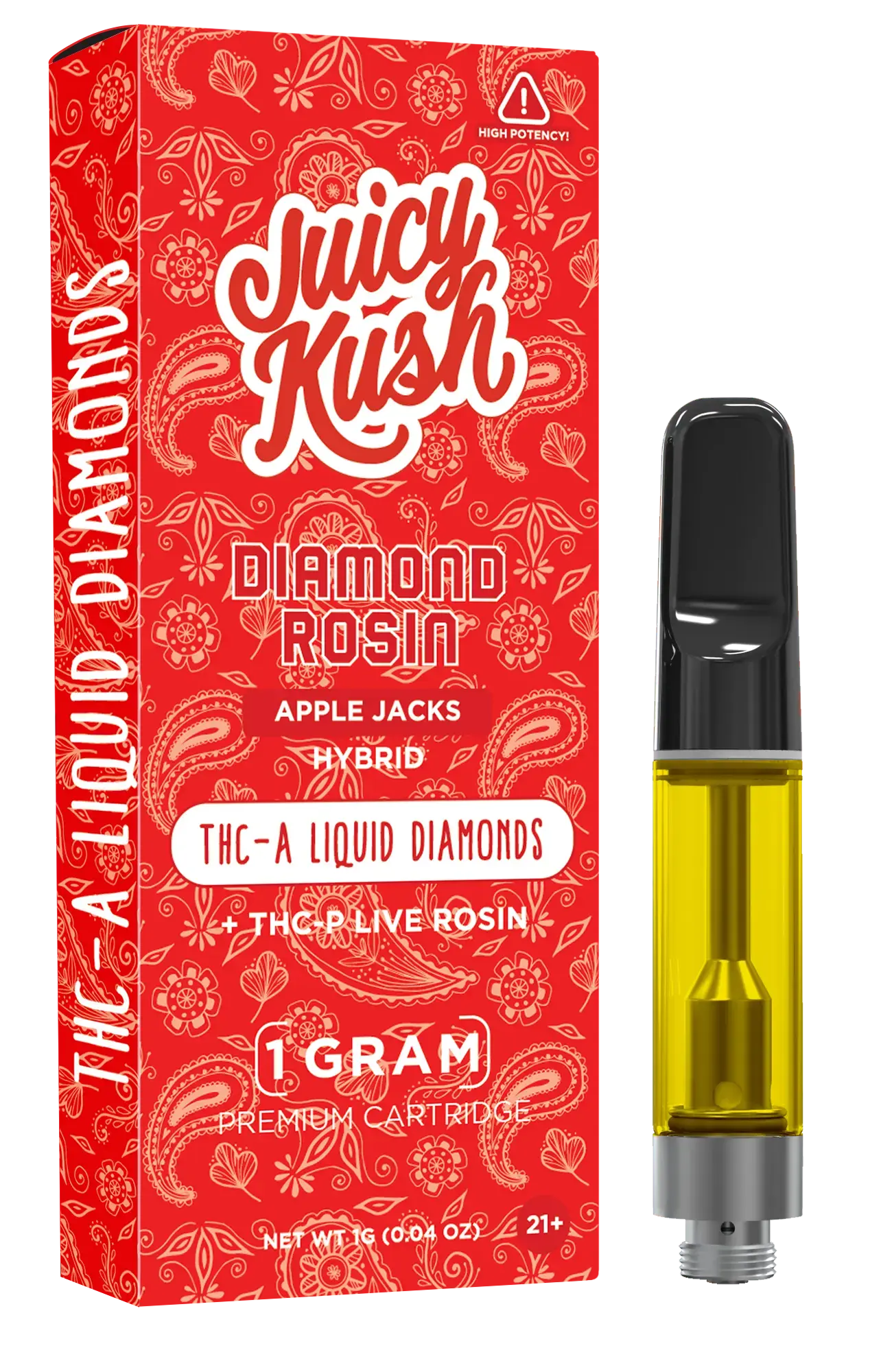 [Q-4255-02] JUICY KUSH 1G Cartridges THC-A THC-P 5PK a BOX (Apple Jacks)