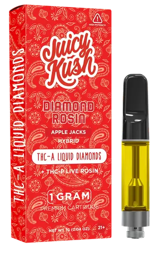 [Q-4255-02] JUICY KUSH 1G Cartridges THC-A THC-P 5PK a BOX (Apple Jacks)