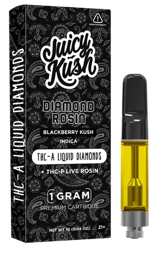 [Q-4255-03] JUICY KUSH 1G Cartridges THC-A THC-P 5PK a BOX (Blackberry Kush)