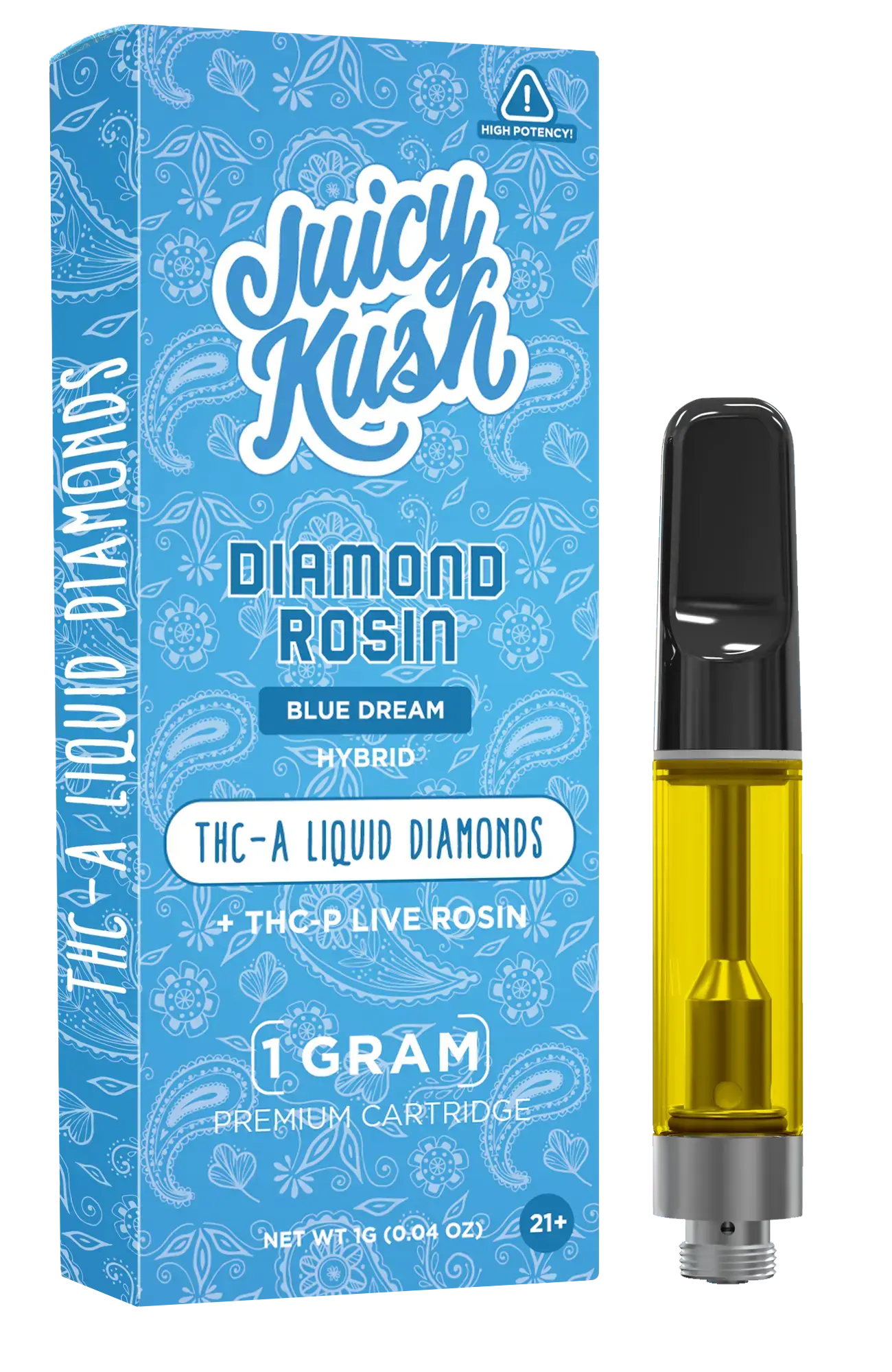 [Q-4255-04] JUICY KUSH 1G Cartridges THC-A THC-P 5PK a BOX (Blue Dream)