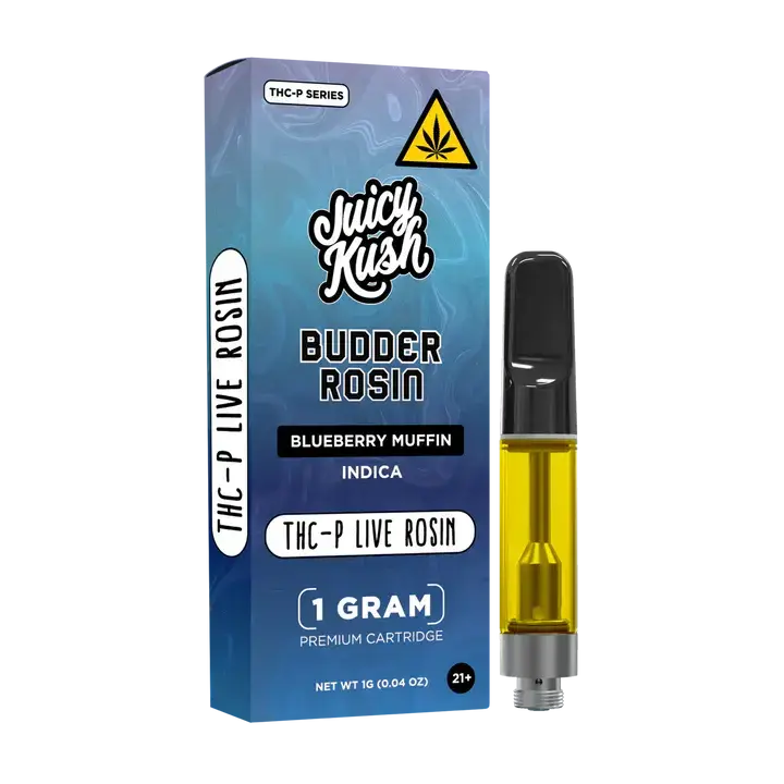 [Q-4802-06] JUICY KUSH 1G Cartridges THC-P 5PK a BOX (BLUEBERRY MUFFIN)