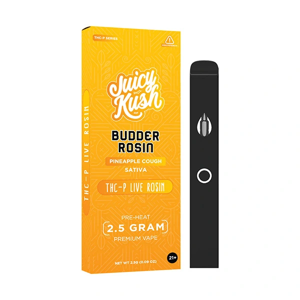 [Q-4258-01] Juicy Kush 2.5g Disposable THC-P 5PK a Box (Lemon Cherry Gelato)