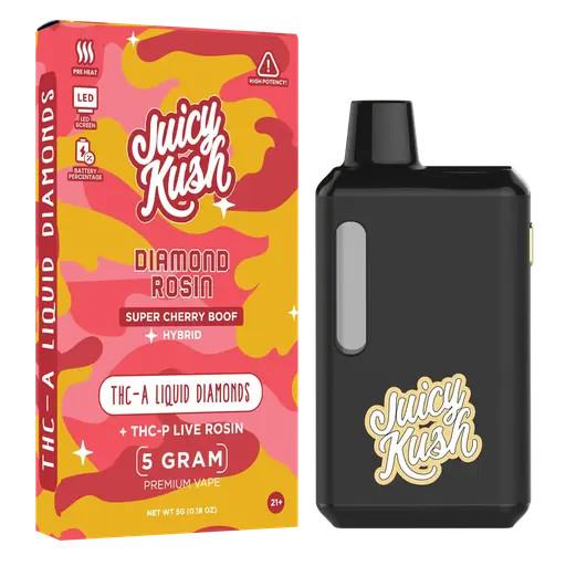 [Q-4259-05] Juicy Kush 5g Disposable THC-A 5PK a Box (Super Cherry Boof)