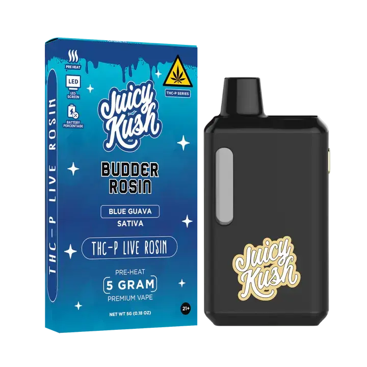 [Q-4801-02] Juicy Kush 5g Disposable THC-P 5PK a Box (BLUE GUAVA)