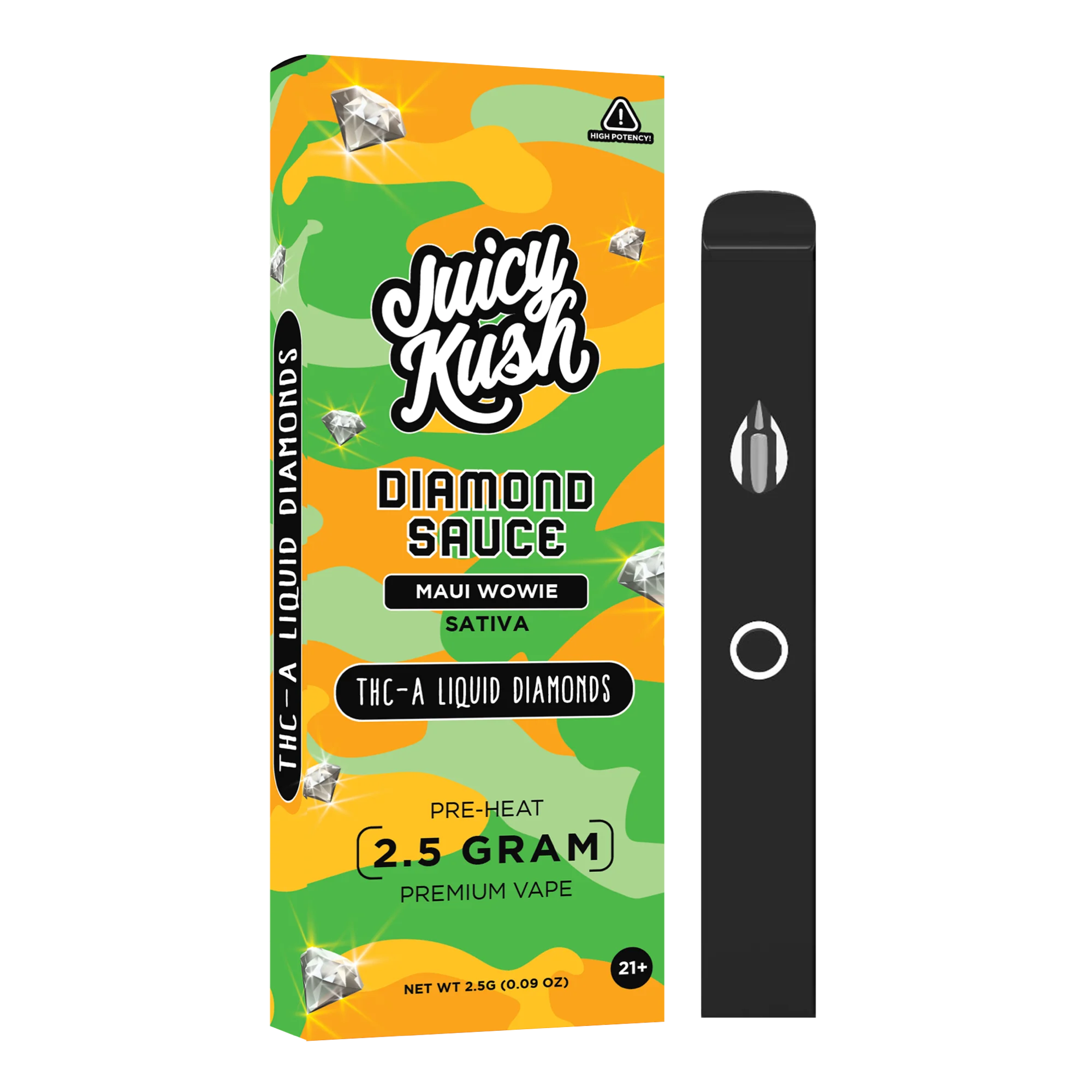 [T-1522-02] Juicy Kush THC-A 2.5g 5ct Disposable (Watermelon Slushy (Indica))