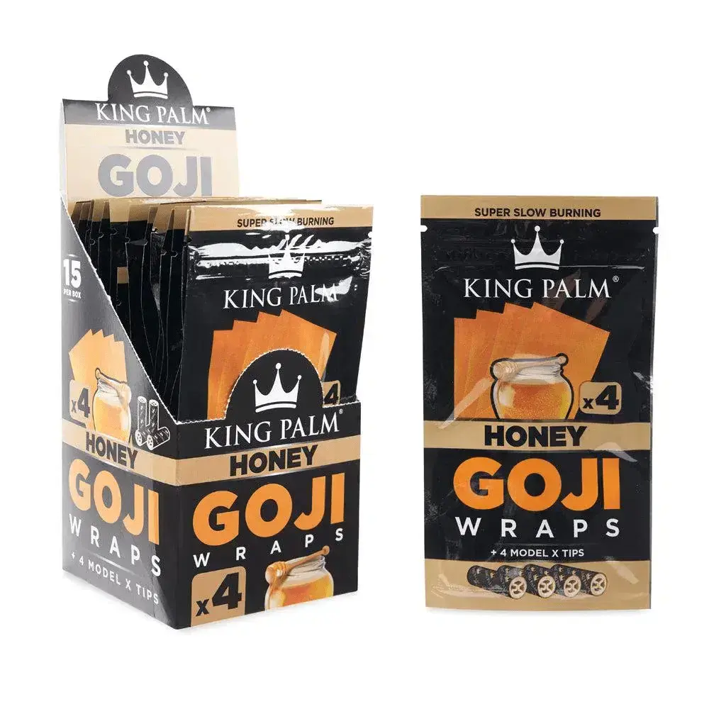 [Q-2704-01] KING PALM GOJI WRAPS 4PACK 15CT (Honey)