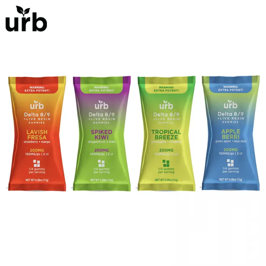 [Q-4394-07] Lifted Made URB 200MG D8/D9 50PK Gummies (Apple Berri)