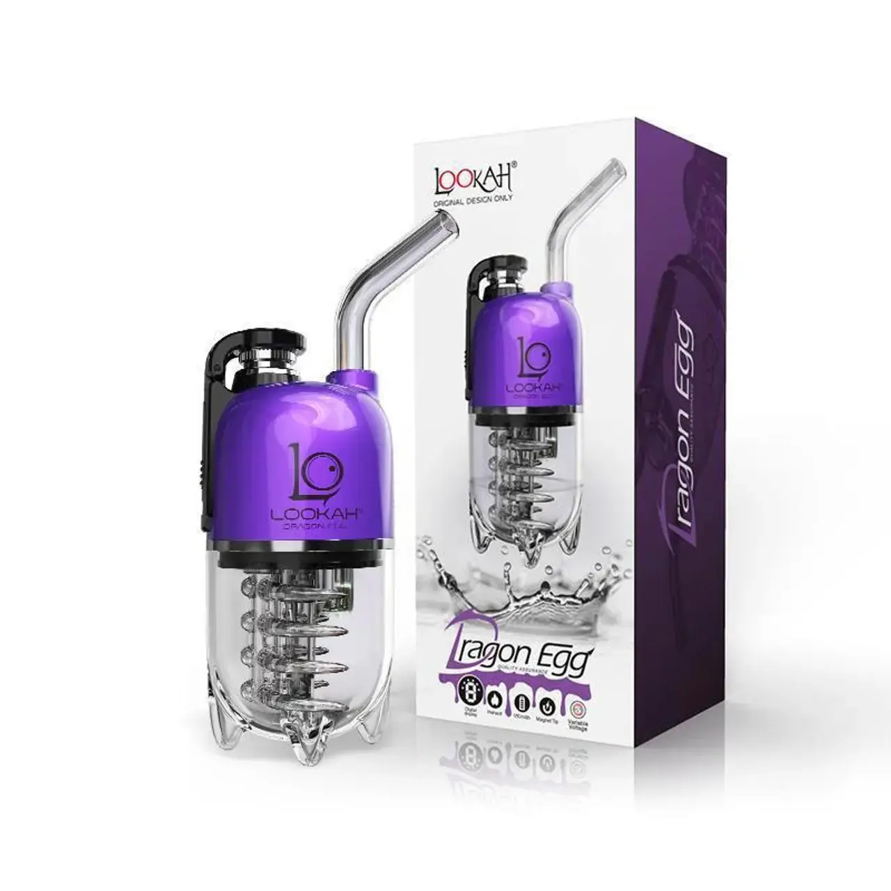 [Q-2746-16] LOOKAH DRAGON EGG E-RIG VAPOR KIT (Purple)
