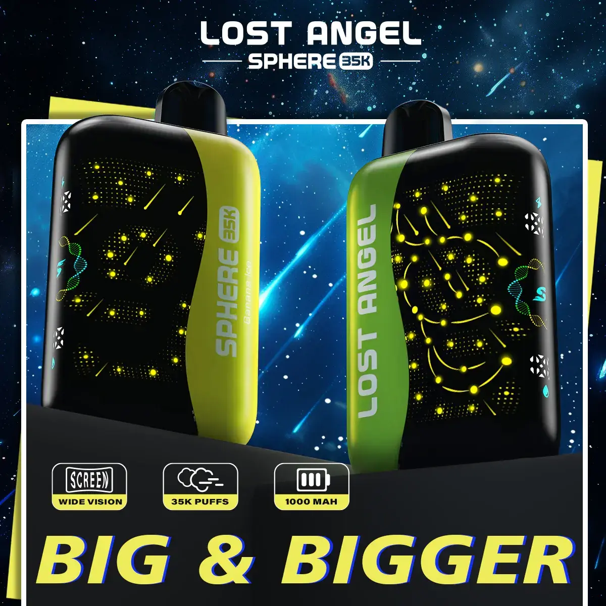 [T-1439-10] Lost Angel SPHERE 35kK Disposable Vape 20ml (BLUE RAZZ ICE)