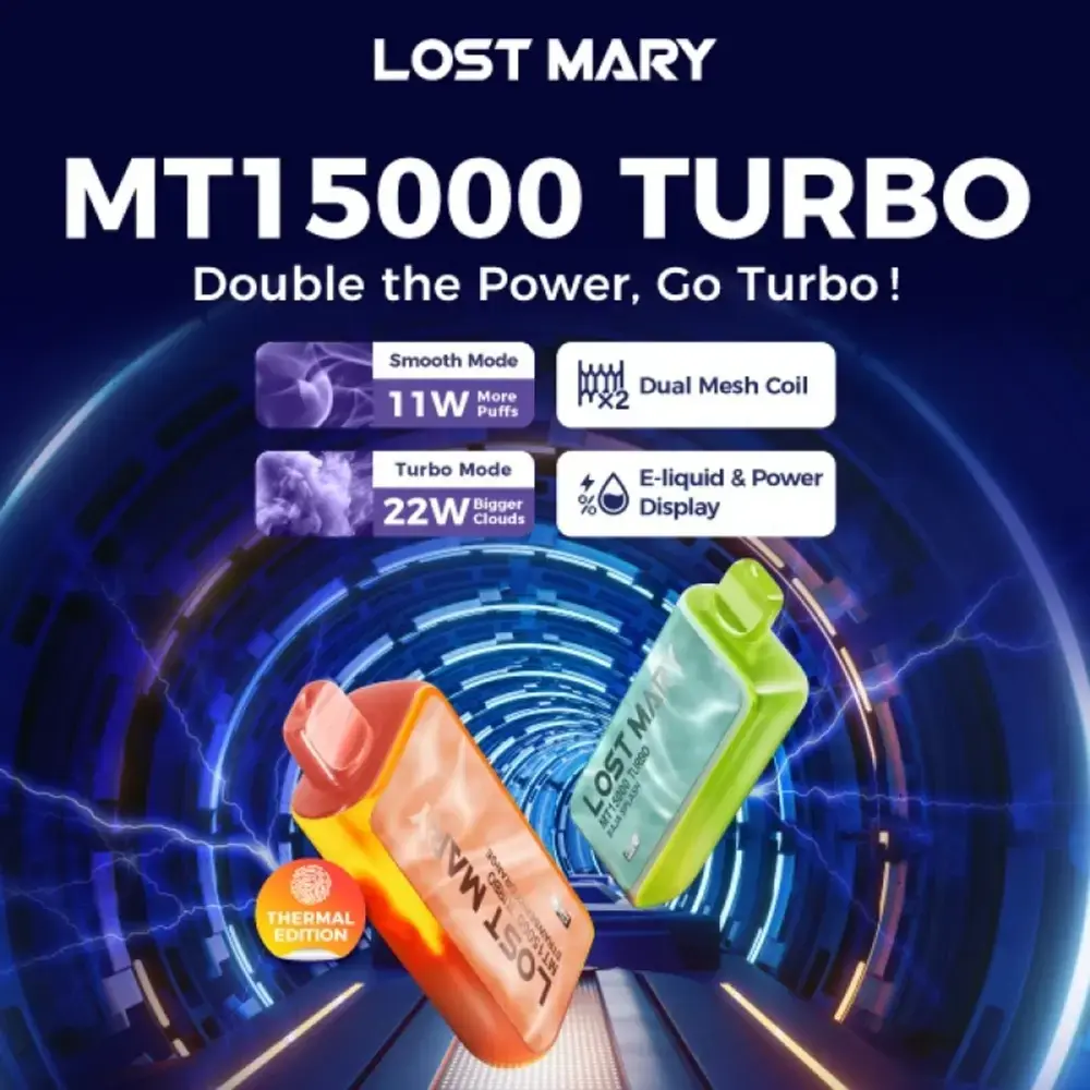 [Q-2772-31] LOST MARY MT15000 5PK 16ML (Strawberry Banana)