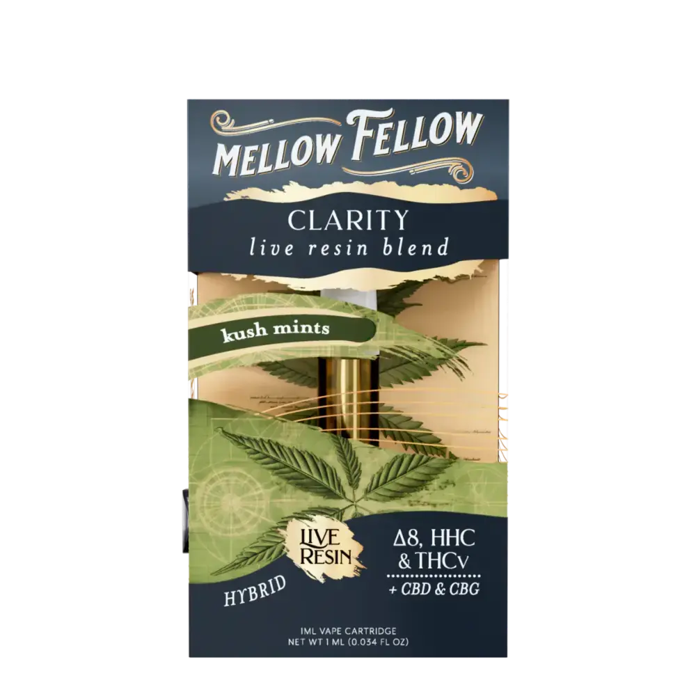 [A-0055-02] Mellow Fellow 1ML Cart Live Resin 6PK a Box (Kush Mint)