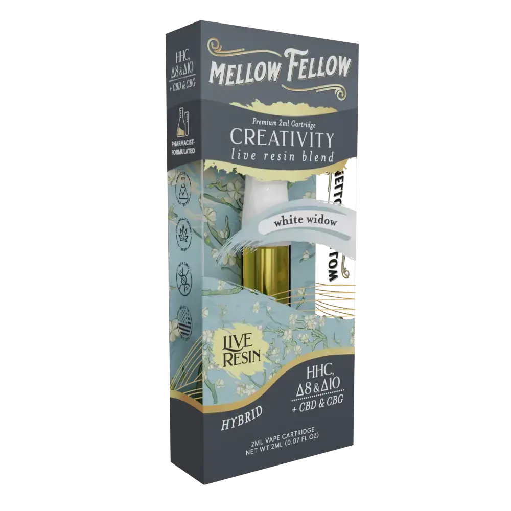 [Q-4325-01] Mellow Fellow 2ML Cart live resin 6PK a Box (White Widow)