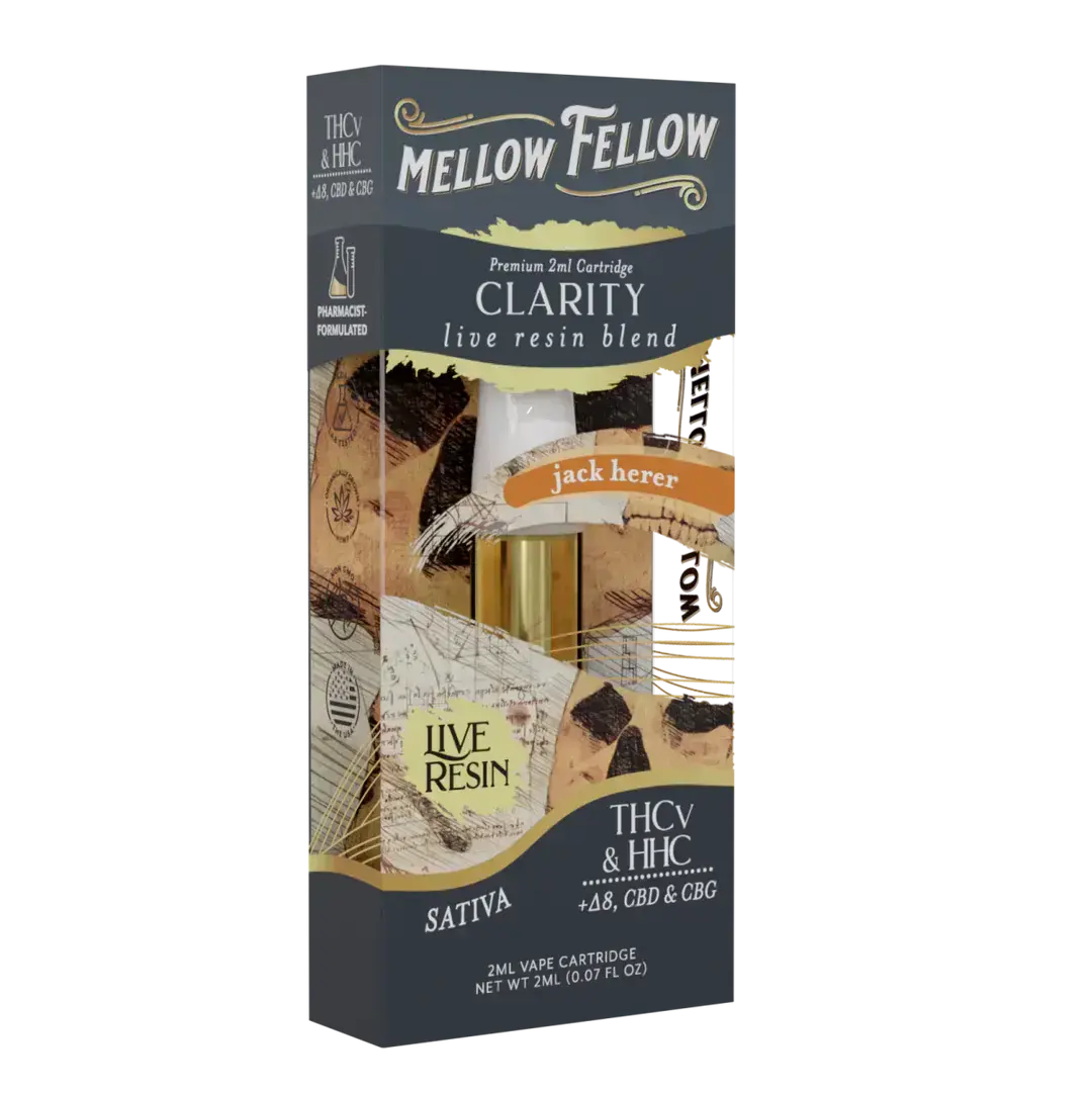 [Q-4325-02] Mellow Fellow 2ML Cart live resin 6PK a Box (Jack Herer)