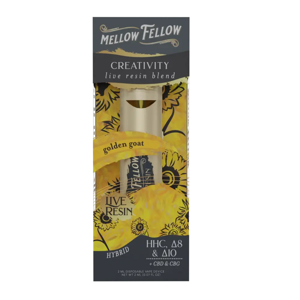 [A-0058-03] Mellow Fellow 2ML Disposable live Resin 6PK a Box (Golden Goat)